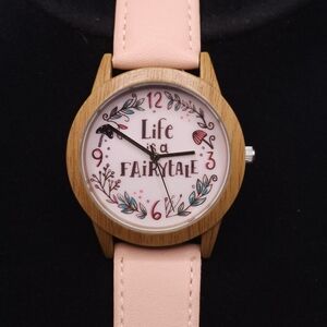 Pink and Wood Women's Watch